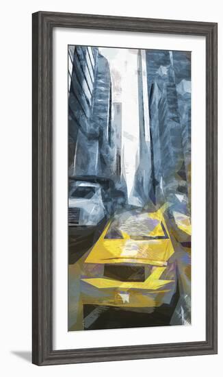 Urban Vertical Taxi-Malcolm Sanders-Framed Giclee Print