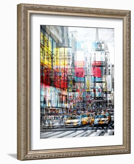 Urban Vibrations Series, Fine Art, Times Square, Manhattan, New York City, United States-Philippe Hugonnard-Framed Photographic Print