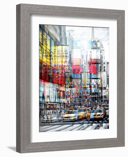 Urban Vibrations Series, Fine Art, Times Square, Manhattan, New York City, United States-Philippe Hugonnard-Framed Photographic Print