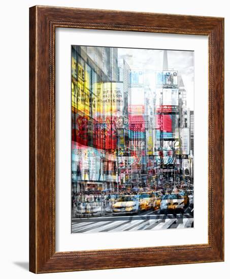 Urban Vibrations Series, Fine Art, Times Square, Manhattan, New York City, United States-Philippe Hugonnard-Framed Photographic Print