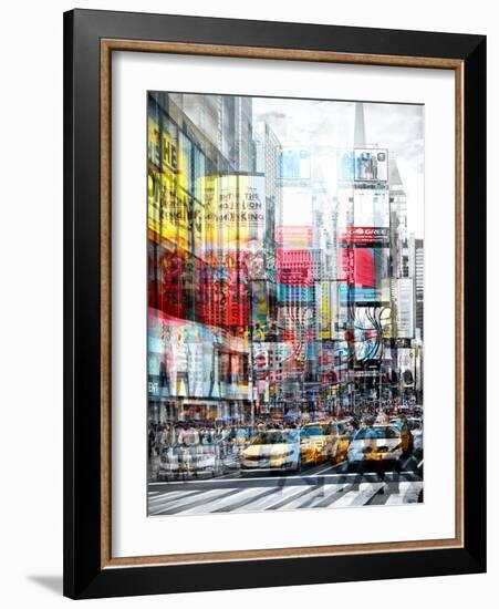 Urban Vibrations Series, Fine Art, Times Square, Manhattan, New York City, United States-Philippe Hugonnard-Framed Photographic Print