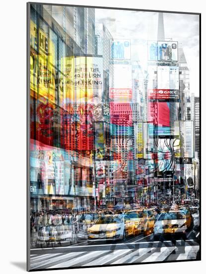 Urban Vibrations Series, Fine Art, Times Square, Manhattan, New York City, United States-Philippe Hugonnard-Mounted Photographic Print