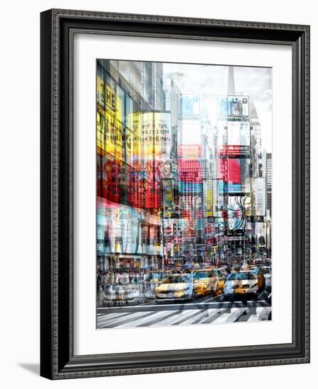 Urban Vibrations Series, Fine Art, Times Square, Manhattan, New York City, United States-Philippe Hugonnard-Framed Photographic Print