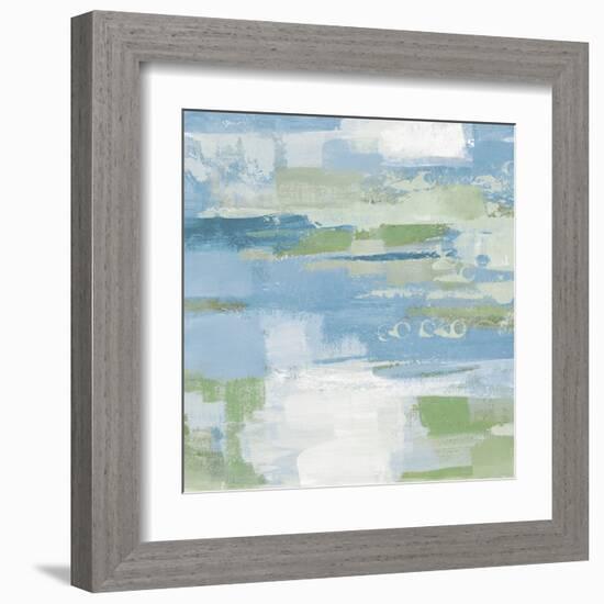 Urban Walkway II Blue and Green-Silvia Vassileva-Framed Art Print