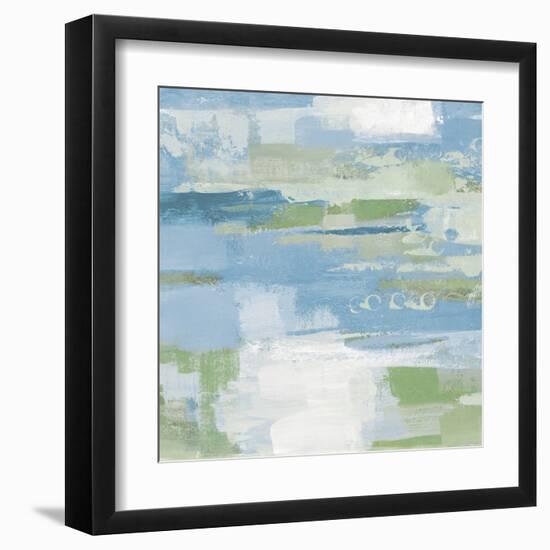 Urban Walkway II Blue and Green-Silvia Vassileva-Framed Art Print