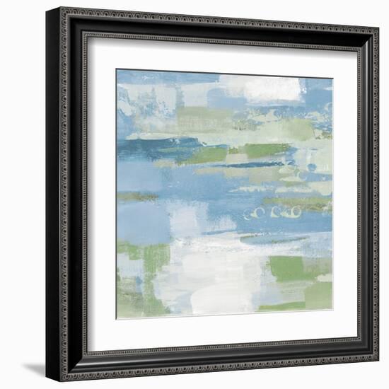 Urban Walkway II Blue and Green-Silvia Vassileva-Framed Art Print