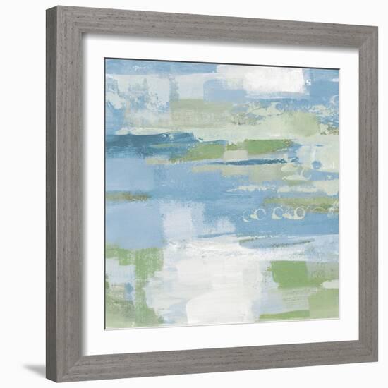 Urban Walkway II Blue and Green-Silvia Vassileva-Framed Art Print