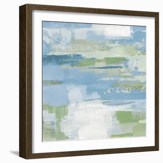 Urban Walkway II Blue and Green-Silvia Vassileva-Framed Art Print