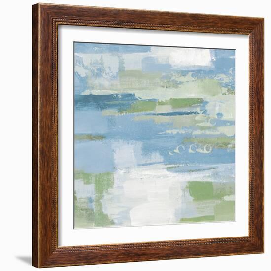 Urban Walkway II Blue and Green-Silvia Vassileva-Framed Art Print