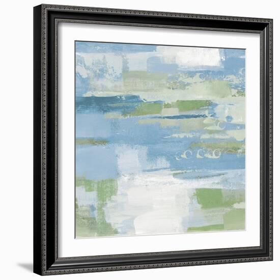 Urban Walkway II Blue and Green-Silvia Vassileva-Framed Art Print