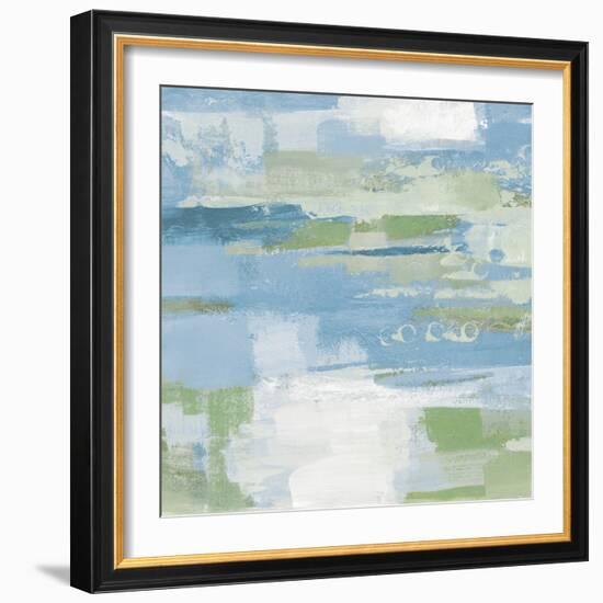 Urban Walkway II Blue and Green-Silvia Vassileva-Framed Art Print