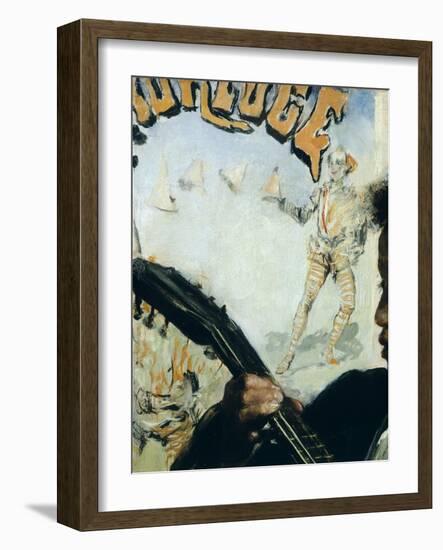 Urchin with Guitar, 1877-Antonio Mancini-Framed Giclee Print