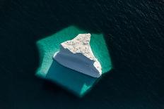 Iceberg from above showing submerged section, Greenland-Uri Golman-Photographic Print