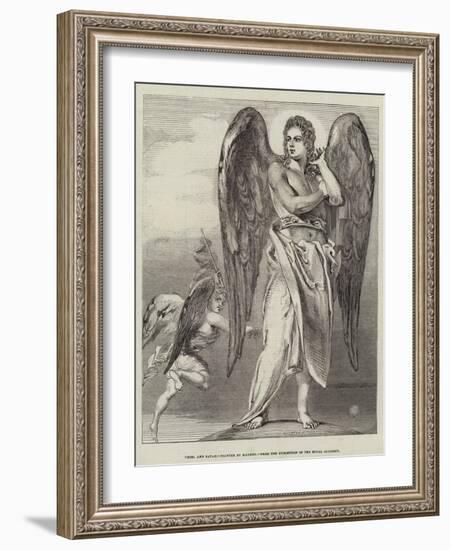 Uriel and Satan-Benjamin Robert Haydon-Framed Giclee Print