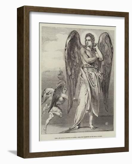 Uriel and Satan-Benjamin Robert Haydon-Framed Giclee Print