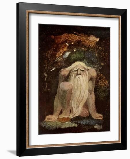 Urizen Penned in the Rock by William Blake-William Blake-Framed Giclee Print