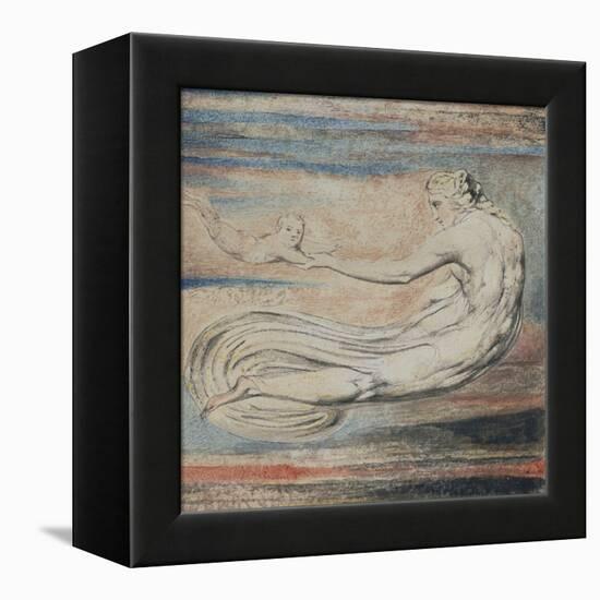 Urizen, Plate 2 of Urizen: Teach These Souls to Fly-William Blake-Framed Premier Image Canvas