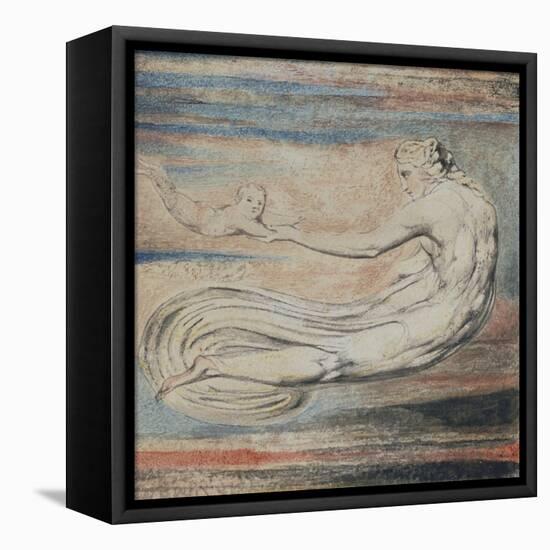 Urizen, Plate 2 of Urizen: Teach These Souls to Fly-William Blake-Framed Premier Image Canvas