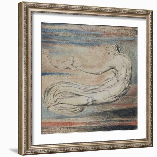 Urizen, Plate 2 of Urizen: Teach These Souls to Fly-William Blake-Framed Giclee Print