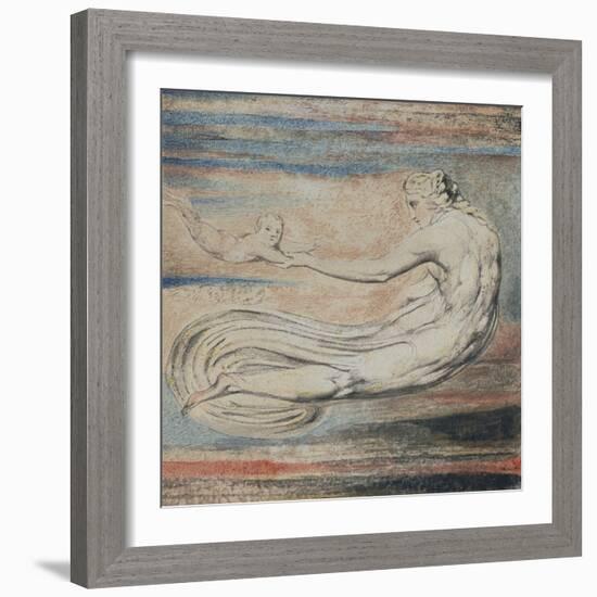 Urizen, Plate 2 of Urizen: Teach These Souls to Fly-William Blake-Framed Giclee Print