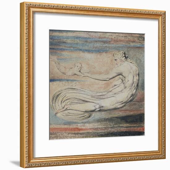 Urizen, Plate 2 of Urizen: Teach These Souls to Fly-William Blake-Framed Giclee Print