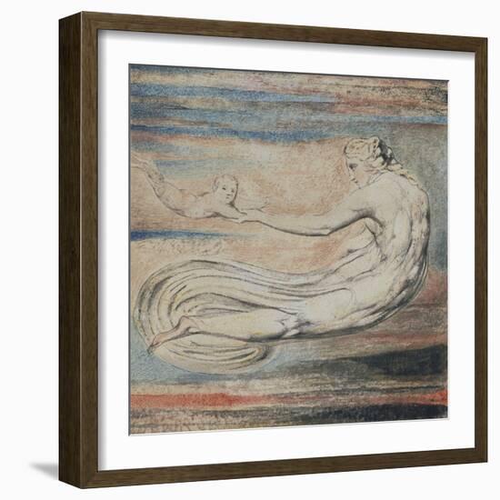 Urizen, Plate 2 of Urizen: Teach These Souls to Fly-William Blake-Framed Giclee Print