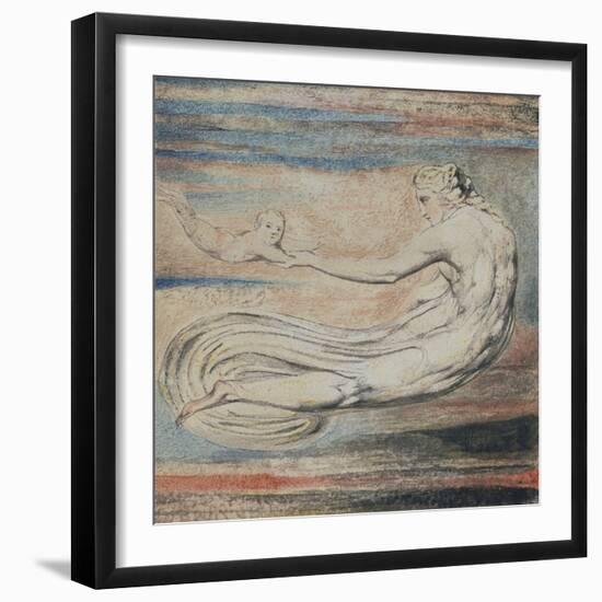 Urizen, Plate 2 of Urizen: Teach These Souls to Fly-William Blake-Framed Giclee Print