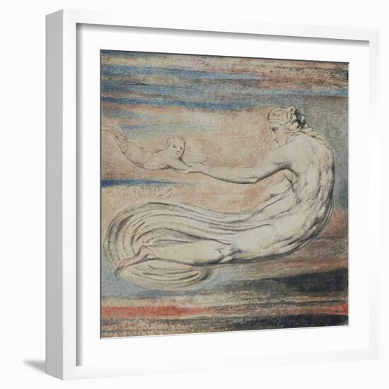 Urizen, Plate 2 of Urizen: Teach These Souls to Fly-William Blake-Framed Giclee Print