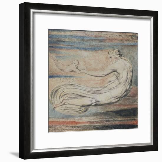 Urizen, Plate 2 of Urizen: Teach These Souls to Fly-William Blake-Framed Giclee Print