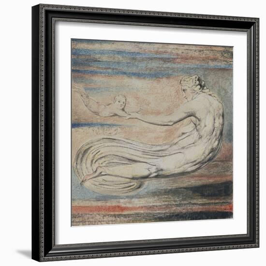 Urizen, Plate 2 of Urizen: Teach These Souls to Fly-William Blake-Framed Giclee Print