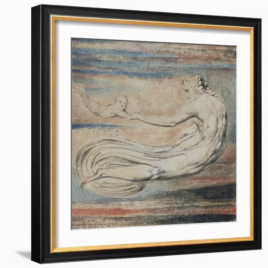 Urizen, Plate 2 of Urizen: Teach These Souls to Fly-William Blake-Framed Giclee Print