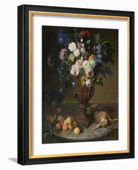 Urn of Flowers with Fruits and Hare, 1715-Alexandre-Francois Desportes-Framed Giclee Print