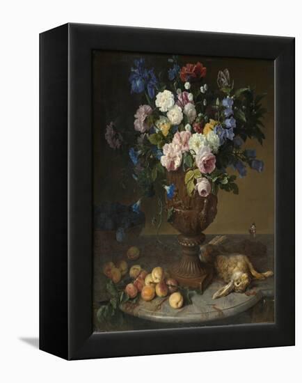 Urn of Flowers with Fruits and Hare, 1715-Alexandre-Francois Desportes-Framed Premier Image Canvas