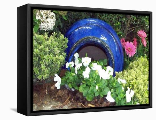 Urn & Spring Flowers-Herb Dickinson-Framed Premier Image Canvas