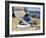 Uros (Urus) Woman Grinding Corn, Islas Flotantas, Reed Islands, Lake Titicaca, Peru, South America-Tony Waltham-Framed Photographic Print