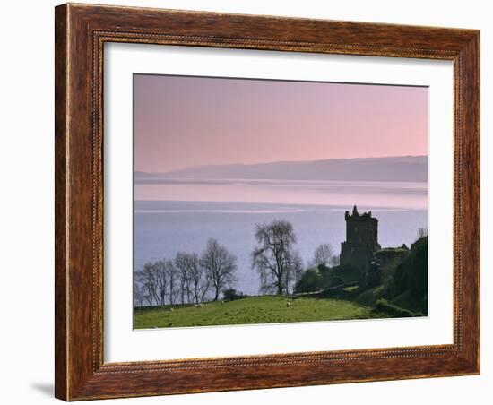 Urquhart Castle, Strone Point on the North-Western Shore of Loch Ness, Inverness-Shire-Nigel Blythe-Framed Photographic Print