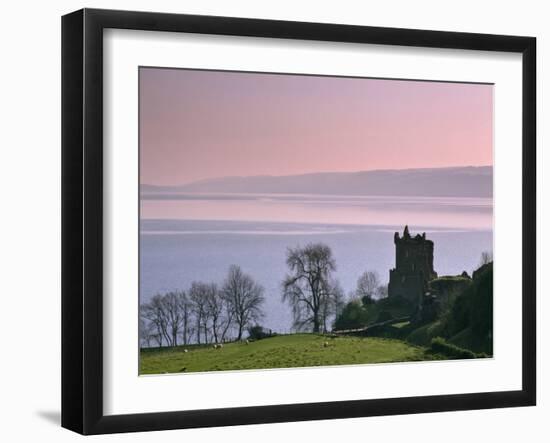 Urquhart Castle, Strone Point on the North-Western Shore of Loch Ness, Inverness-Shire-Nigel Blythe-Framed Photographic Print