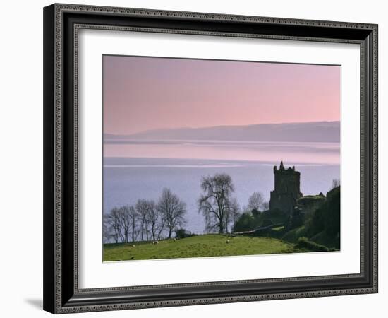 Urquhart Castle, Strone Point on the North-Western Shore of Loch Ness, Inverness-Shire-Nigel Blythe-Framed Photographic Print