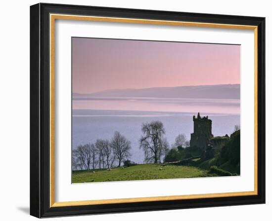 Urquhart Castle, Strone Point on the North-Western Shore of Loch Ness, Inverness-Shire-Nigel Blythe-Framed Photographic Print