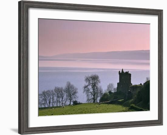 Urquhart Castle, Strone Point on the North-Western Shore of Loch Ness, Inverness-Shire-Nigel Blythe-Framed Photographic Print