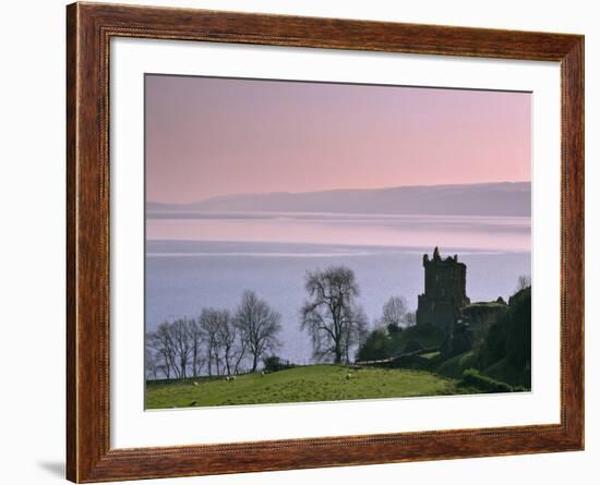 Urquhart Castle, Strone Point on the North-Western Shore of Loch Ness, Inverness-Shire-Nigel Blythe-Framed Photographic Print