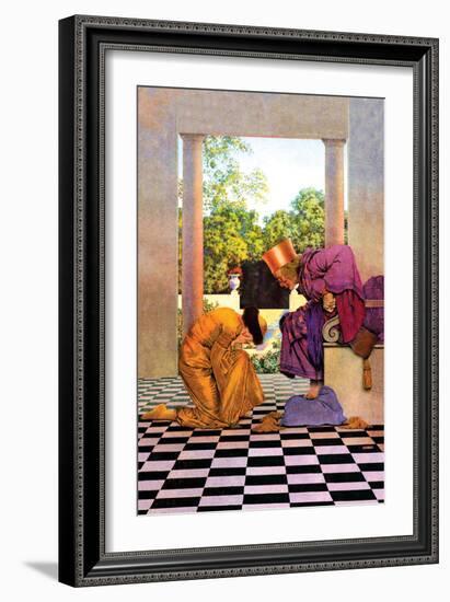 Ursula and the King-Maxfield Parrish-Framed Art Print