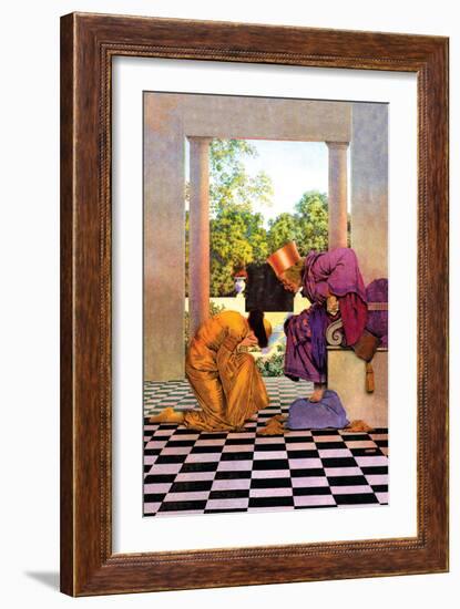 Ursula and the King-Maxfield Parrish-Framed Art Print