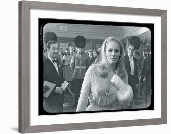 Ursula Andress Black & White-British Pathe-Framed Giclee Print