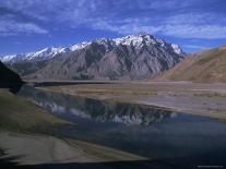 Panorama of Mountains Reflected in the Water of the Indus River, Skardu, Baltistan, Pakistan, Asia-Ursula Gahwiler-Photographic Print