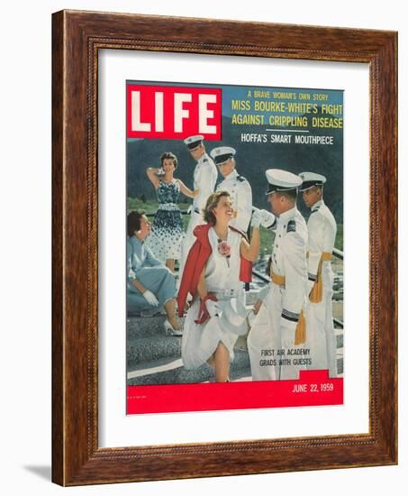 US Air Force Academy Cadets Greeting Guests after Graduation, June 22, 1959-Leonard Mccombe-Framed Photographic Print