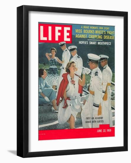US Air Force Academy Cadets Greeting Guests after Graduation, June 22, 1959-Leonard Mccombe-Framed Photographic Print