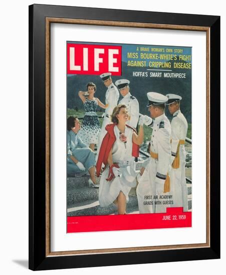 US Air Force Academy Cadets Greeting Guests after Graduation, June 22, 1959-Leonard Mccombe-Framed Photographic Print