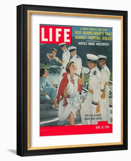 US Air Force Academy Cadets Greeting Guests after Graduation, June 22, 1959-Leonard Mccombe-Framed Photographic Print