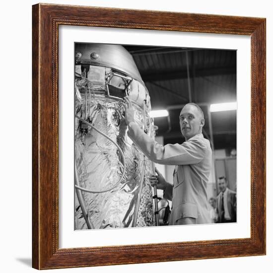 Us Air Force Lt. Col. David G. Simons, with Gondola for Project Manhigh Ii. Minneapolis, 1957-Yale Joel-Framed Photographic Print